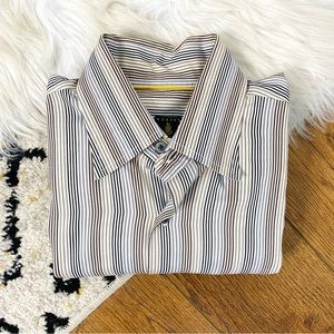 Robert Talbott Designer Stripe Button Down M
